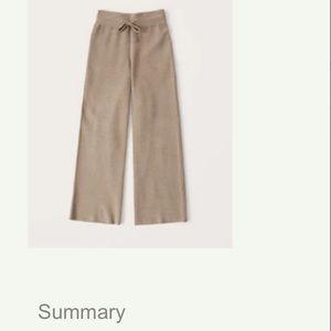 Cropped Wide Leg Sweater Pants | Abercrombie & Fitch 🤎